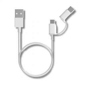 MICRO USB TYPE C - CABLE 2 EN 1 - 100CM